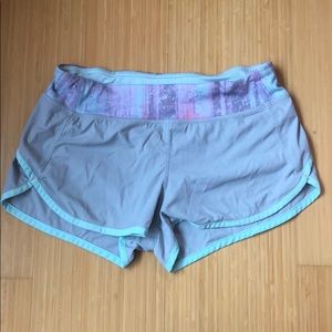 Gray running shorts
